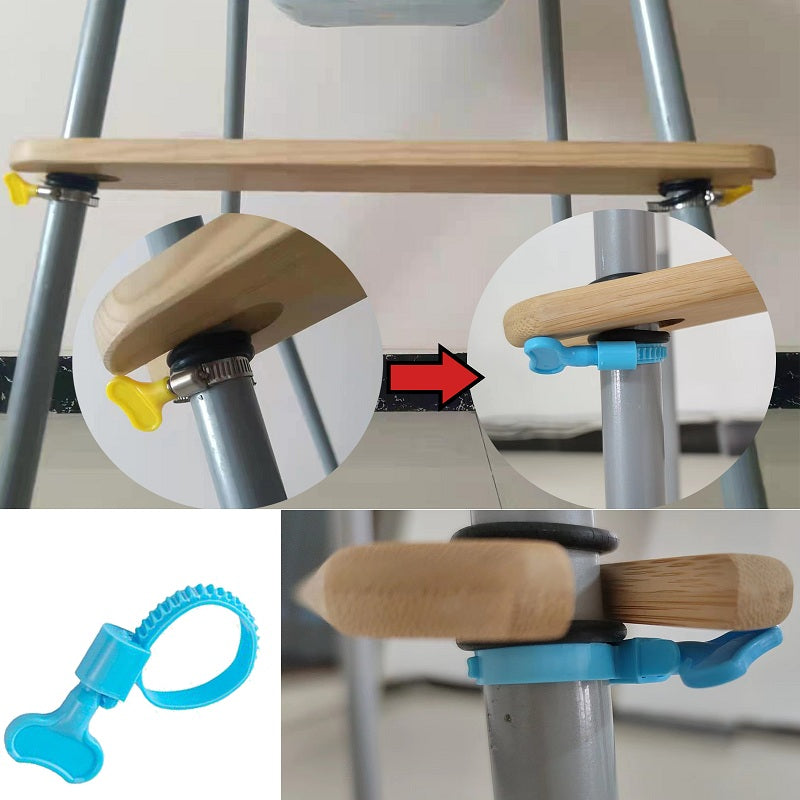 Adjustable High Chair Footrest, Natural Bamboo & Wood Anti-Slip Foot Rest for Baby High Chairs & Office Chairs, Compatible with IKEA Antilop & More