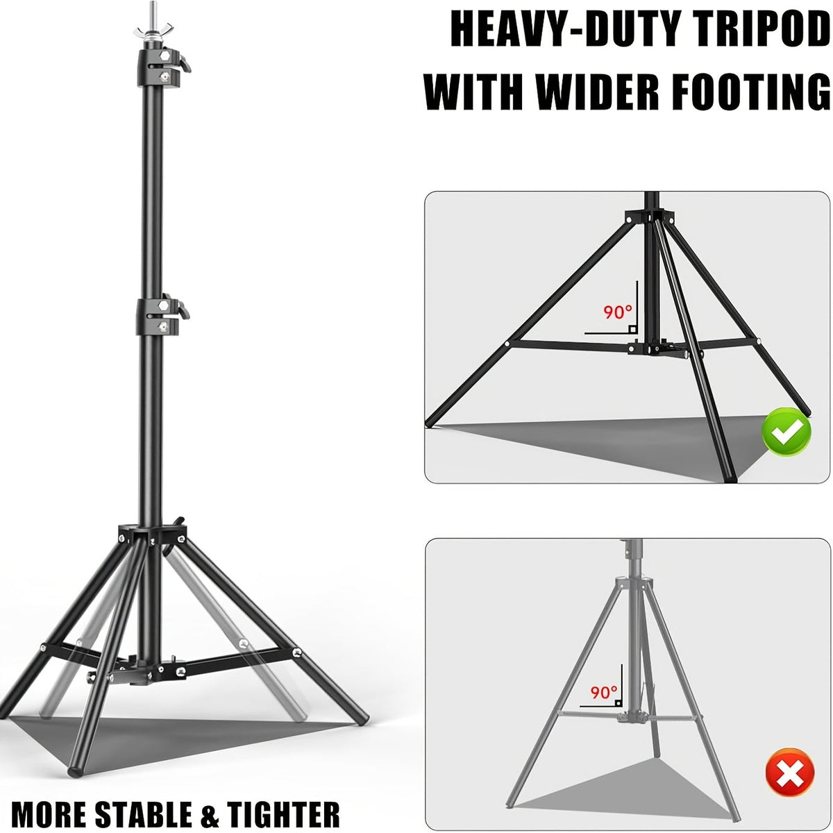 8.5 x 10ft Adjustable Photo Backdrop Stand Kit with Carrying Bag - Background Support System for Photography, Video Studio, Parties, Events & Advertising Display