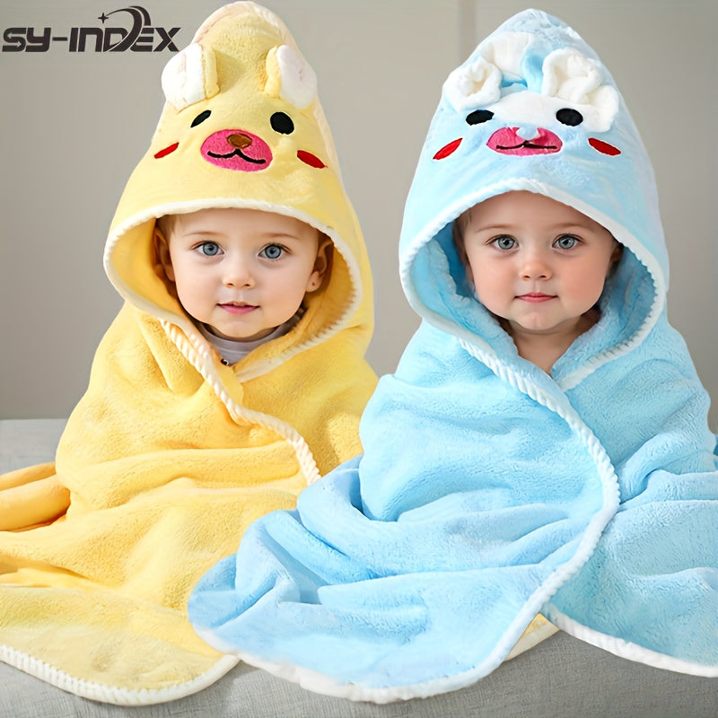 2-Pack Infant & Toddler Hooded Bath Towels, Ultra-Soft Super Absorbent Animal Pattern Hooded Baby Towels for Boys & Girls, 31.5" x 31.5", Multiple Color Combinations