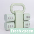 2-in-1 Adjustable Dumbbell & Kettlebell 0–11 Lb (0–5 kg) Twist-Lock 0.5 kg Steps No Battery Needed Compact Home Gym Office & Rehab – Light Green