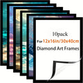 10-Pack Diamond Magnetic Art Frames 12x16 Inch Self-Adhesive Lightweight PVC for Photos Posters Artwork on Walls and Windows Home Office Decor Holiday Display