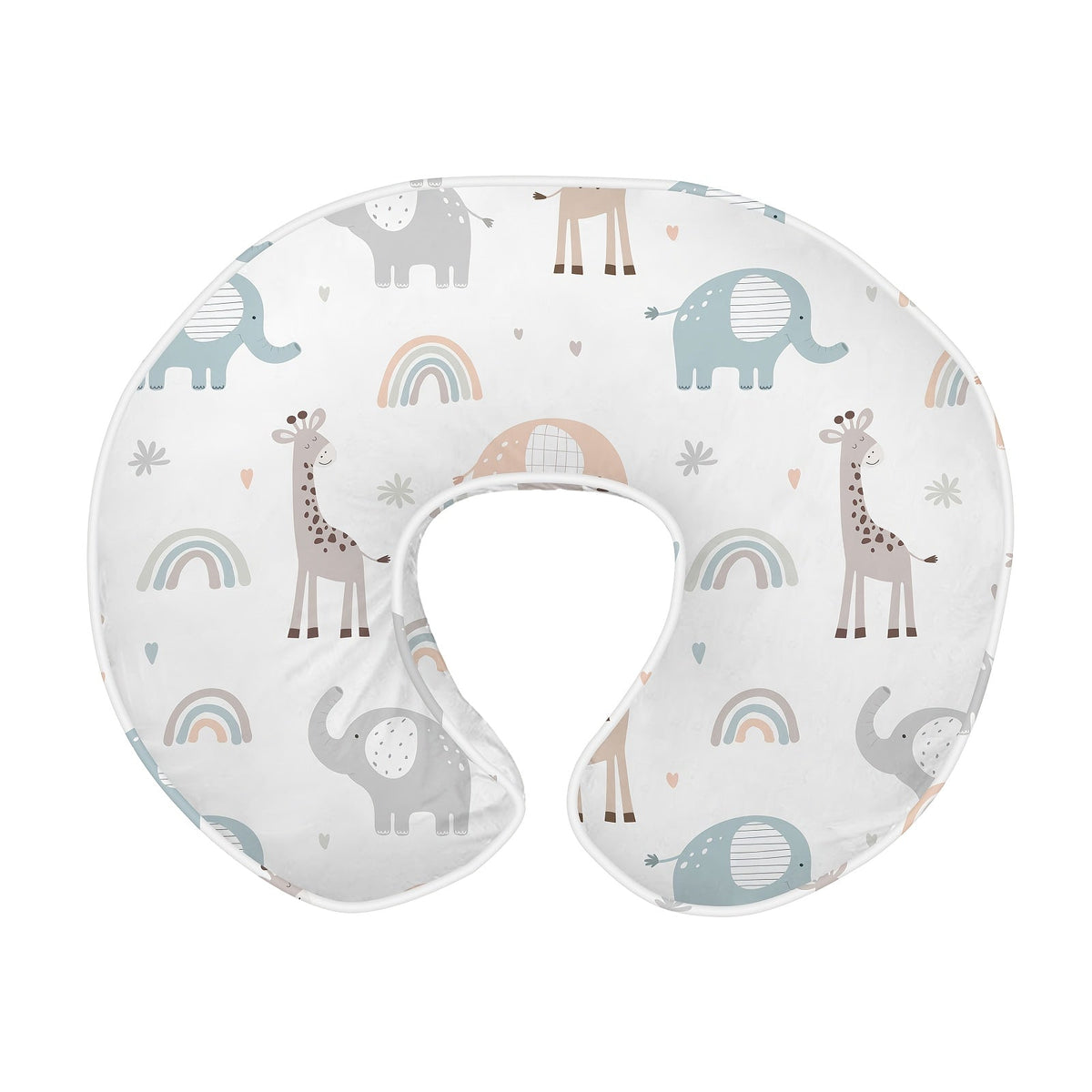 Ergonomic Nursing Pillow Breastfeeding Pillow with Cover Breathable Filling Bottle and Breastfeeding Support 0-12 Months Travel Cushion – 9 Designs