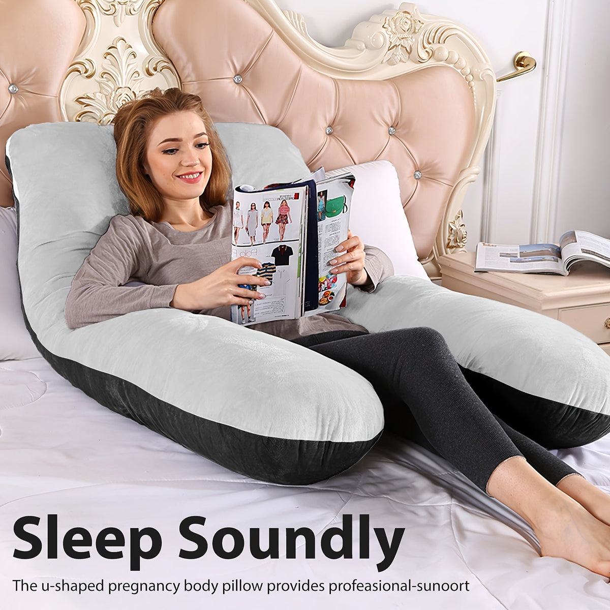 Multi-Functional Sleep Support Pillow for Back Legs & Belly, Soft Comfortable Body Companion Pillow with Cooling Fabric Options, Multiple Colors Including Grey Green Purple Pink Black & Blue