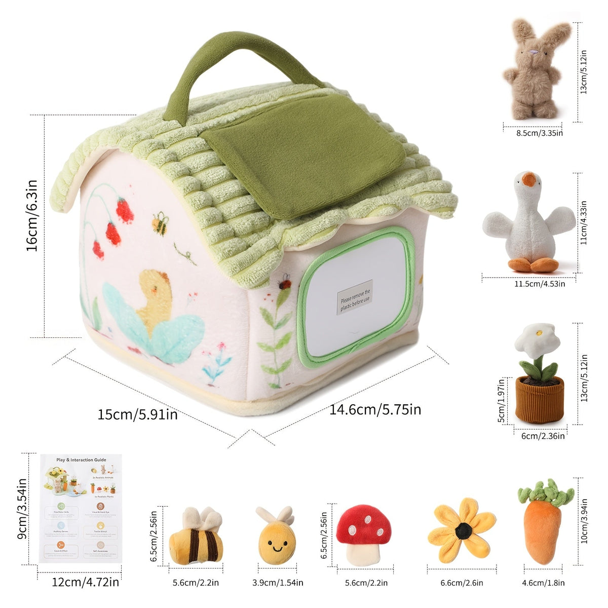 Baby Cartoon Rabbit Carrot Grasping Toy, Infant Hand Movement & Color Cognition Training, Interactive Early Education Starter Toy for Babies & Toddlers