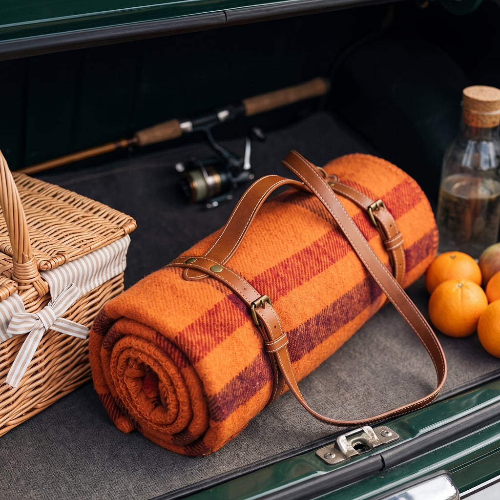 100% Wool Blanket Warm Thick Washable for Camping Outdoors Sporting Events & Survival Kits – Multiple Colors & Sizes | Sunset Land Forest