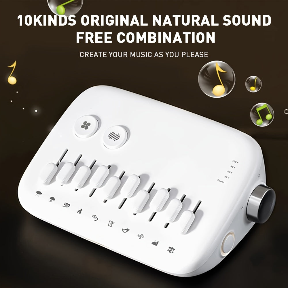 Myvision White Noise & Sleep Sound Machine, 10 Soothing Nature Sounds, Portable Mini Noise-Cancelling Sound Machine for Baby Sleep Adults & Travel, White