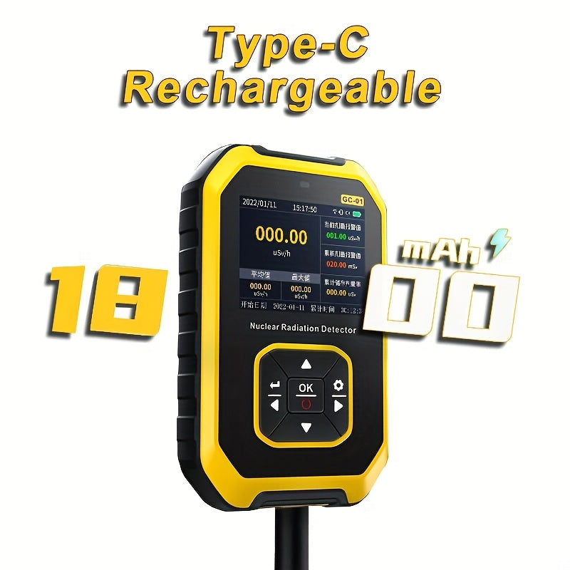 Geiger Counter Nuclear Radiation Detector - Portable Handheld Dosimeter with LCD Display for Beta, Gamma & X-Ray Radiation Monitoring