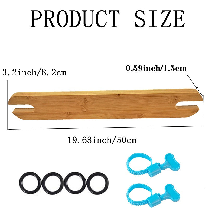 Adjustable High Chair Footrest, Natural Bamboo & Wood Anti-Slip Foot Rest for Baby High Chairs & Office Chairs, Compatible with IKEA Antilop & More