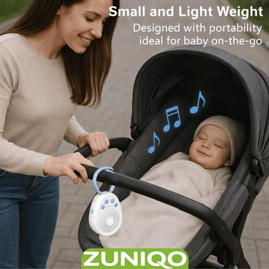 Portable White Noise Sleep Sound Machine, 20 Soothing Sounds with Timer & Memory Function, Rechargeable 1000mAh USB Baby Sound Machine for Sleep, Office & Travel, Suitable for Ages 0-6