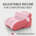 Adjustable Backrest Pillow Set of 3 – Memory Foam Reading Wedge Cushion Multi-Angle Ergonomic Support for Head Neck & Back Lounge Pillow for Bed Gaming TV with Washable Cover