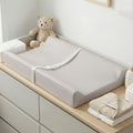 PASAMIC Secure Grip Baby Diaper Changing Pad for Dresser, Waterproof & Wipeable Contoured Changing Pad, Standard Size 15.74 x 31.1 Inch, Non-Slip Baby Changing Mat for Dresser Top, Grey, Beige & Pink