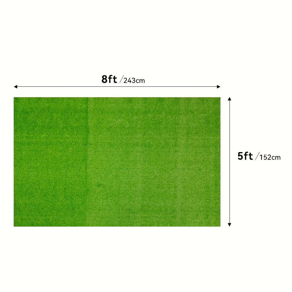 Premium Artificial Grass Turf Outdoor Rug – Fake Lawn for Playground Garden Backyard Patio Pet Training & Landscaping in Green (4×10 ft & 5×8 ft)