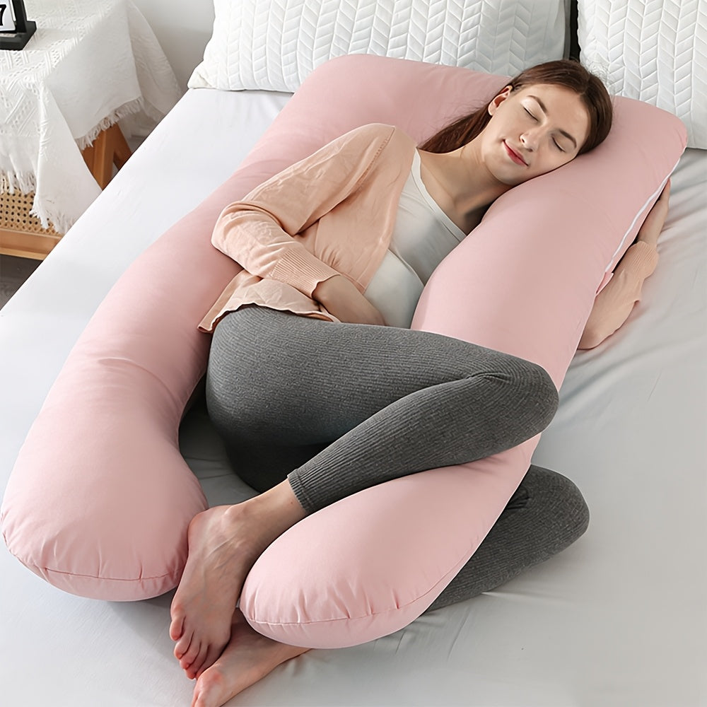 U-Shaped & J-Shaped Pregnancy Pillow, Full Body Maternity Pillow with Removable Cover for Full-Body Support, Machine Washable, All-Season Comfort, Multiple Styles & Colors