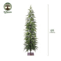Artificial Norfolk Pine Pencil Christmas Tree, UV-Resistant Soft Real-Touch Leaves, Easy Assembly No Maintenance, Indoor Outdoor Porch Patio Living Room Holiday Decor, Pet-Friendly Faux Pine Tree