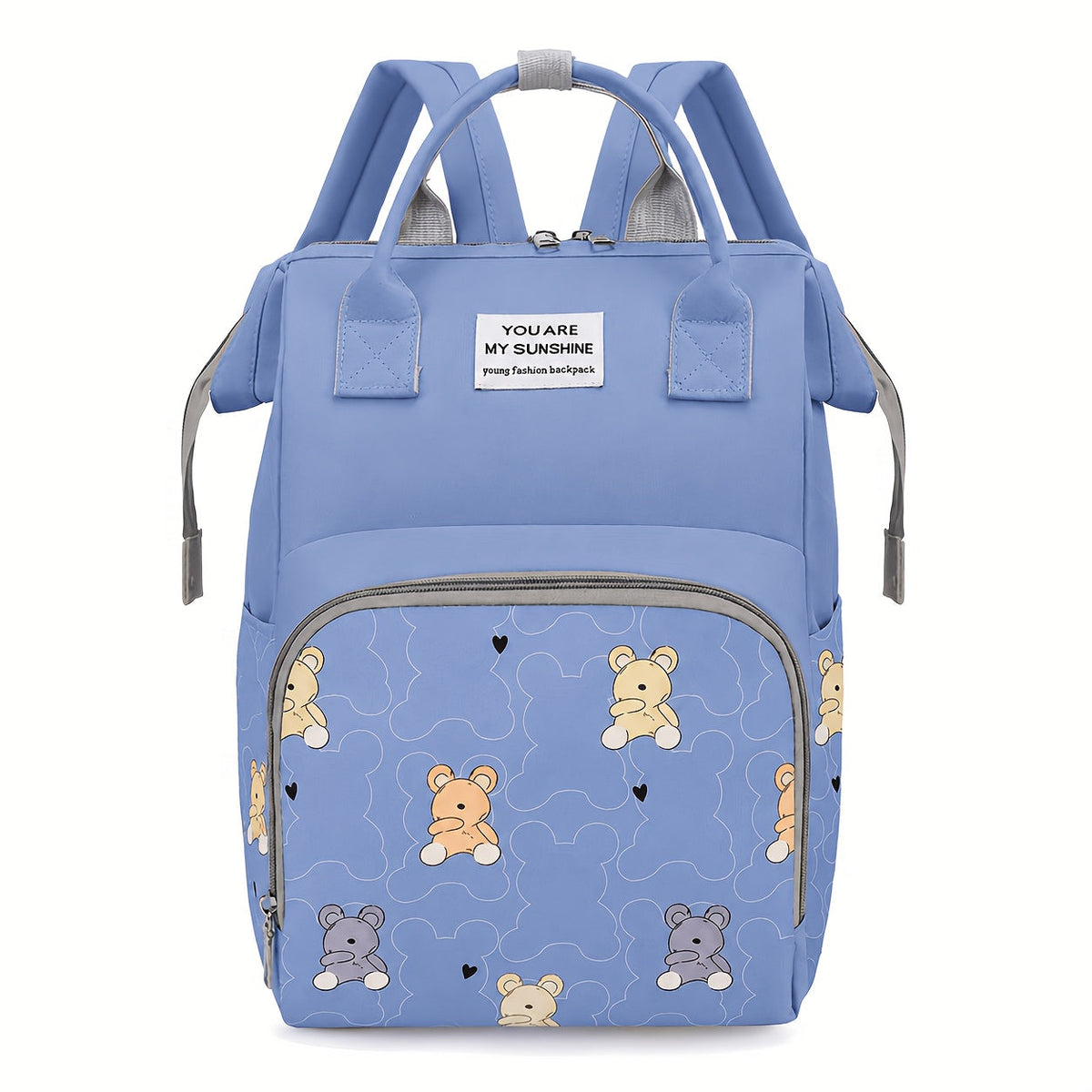Multifunctional Travel Diaper Backpack & Changing Bag, Stroller-Compatible Baby Diaper Bag for Parents, Grey, Purple, Gray Green, Pink & Blue