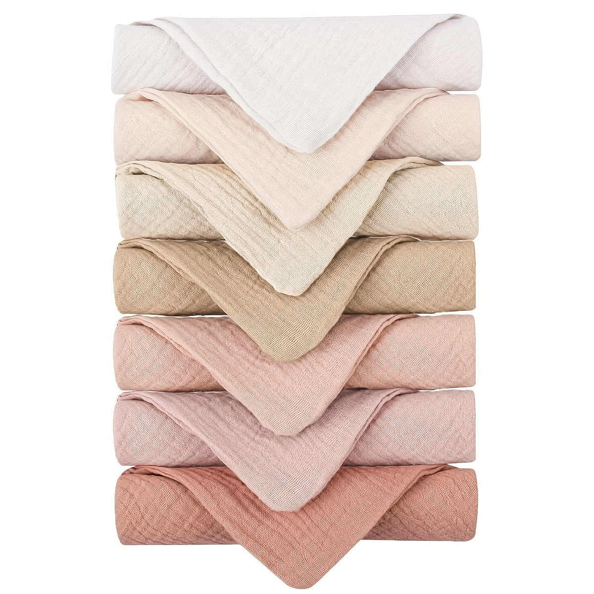 Baby Gauze Washcloths Handkerchief Towels, Soft Double-Layer Muslin Square Face Towels for Newborns & Infants, Gentle Drool & Burp Cloth for Boys & Girls, Baby Shower Gift