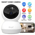 Alaga 2K Indoor Security Camera with Audio, AI Motion Detection Baby Monitor, 2.4G/5G WiFi Night Vision 2-Way Talk, Cloud & SD Card Storage, ABS, White & Black