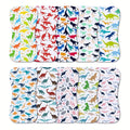 10-Pack Baby Burp Cloths for Newborn Boys & Girls, Large Neutral Baby Washcloth Burp Rags, Era of Dinosaurs, Fox Home, Steel Roses, Pink Florals, Simple Beige, Pink Peach & Pink Starlink