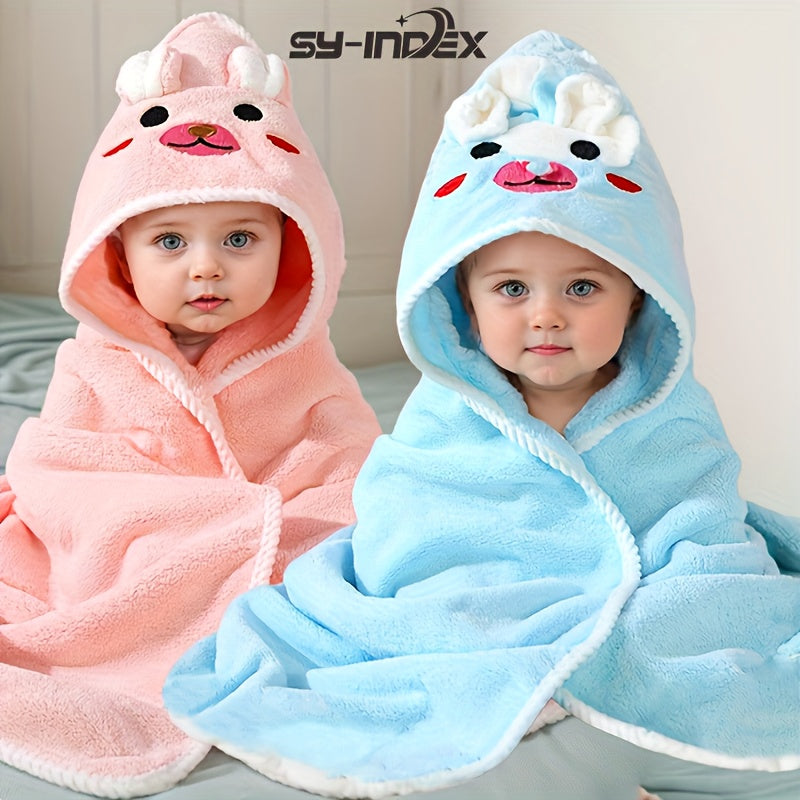 2-Pack Infant & Toddler Hooded Bath Towels, Ultra-Soft Super Absorbent Animal Pattern Hooded Baby Towels for Boys & Girls, 31.5" x 31.5", Multiple Color Combinations