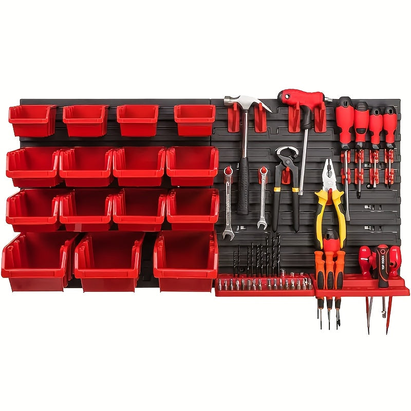 Tool Organizer Set - Screwdriver & Wrench Storage Box, Garage Tool Rack for Screws, Nuts, Nails & Small Hardware, Home Garage & Studio Organization - 32, 39, 49 & 69 Piece