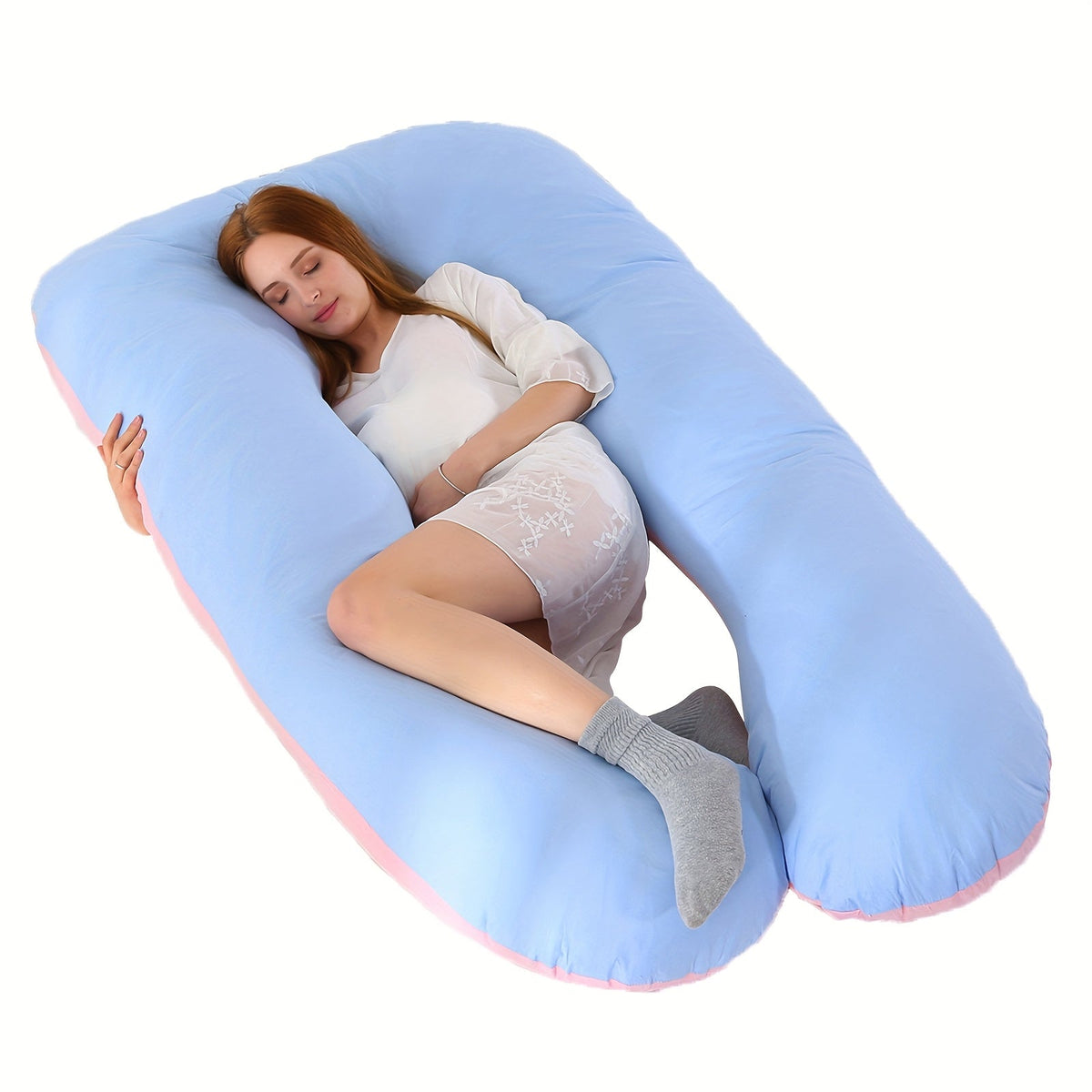 Multi-Functional Sleep Support Pillow for Back Legs & Belly, Soft Comfortable Body Companion Pillow with Cooling Fabric Options, Multiple Colors Including Grey Green Purple Pink Black & Blue