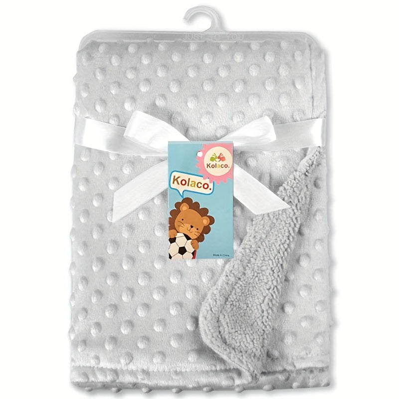 Soft Fleece Baby Blanket for Boys & Girls, Cozy Solid Color Infant Swaddle Throw for Newborns & Toddlers, Lightweight Warm Blanket for Crib Stroller & Travel, Baby Shower & Holiday Gift