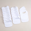 15-Piece Newborn Baby Drool Bib Set, Soft Absorbent All-Season Infant Saliva Bibs for Feeding Teething & Drooling, White