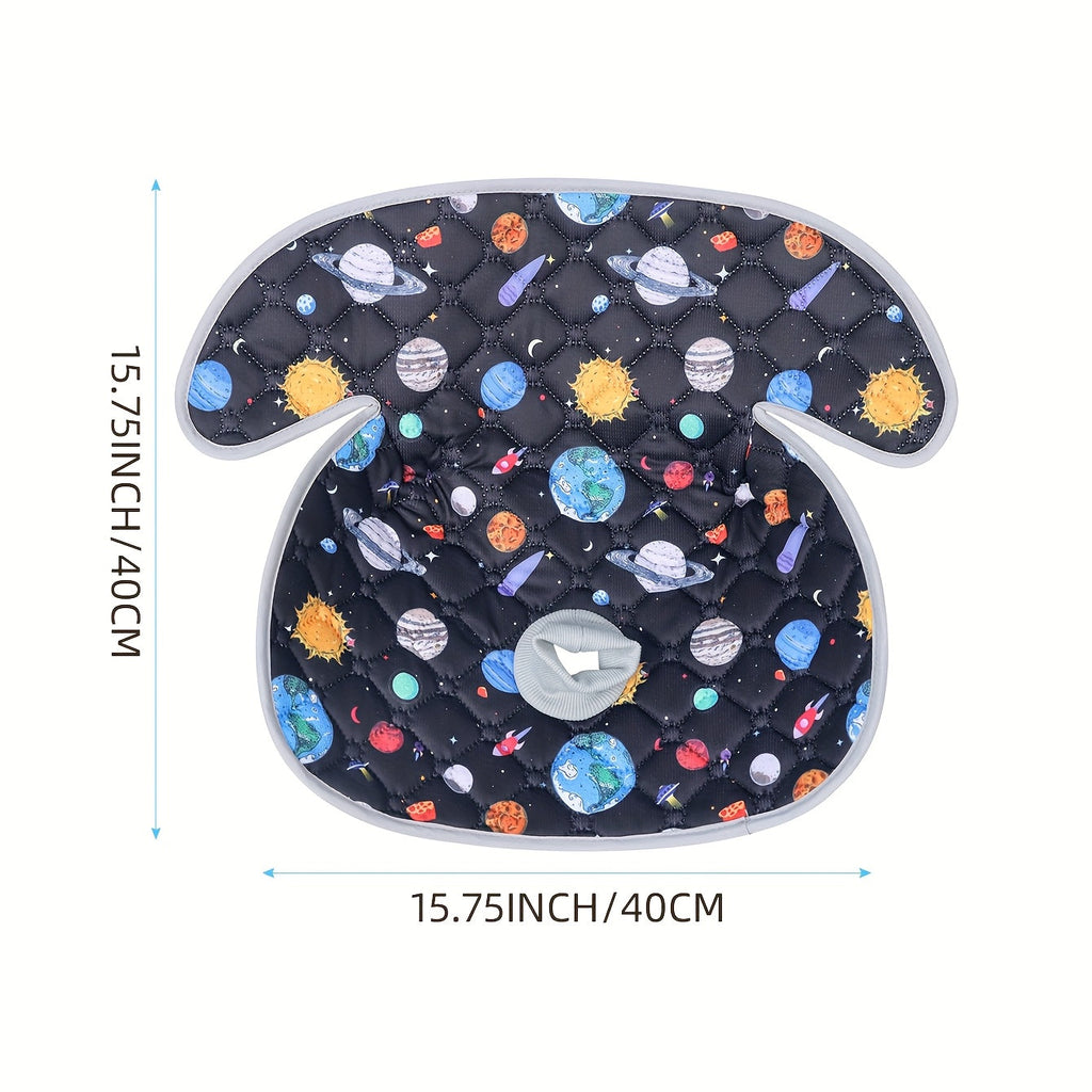 Foldable Cartoon Baby Car Seat Pad 15.75"x15.75", All-Season Cushion for Car Safety Seats Strollers High Chairs & Shopping Carts, Planet Dinosaur & Car Prints, Indoor & Outdoor Use