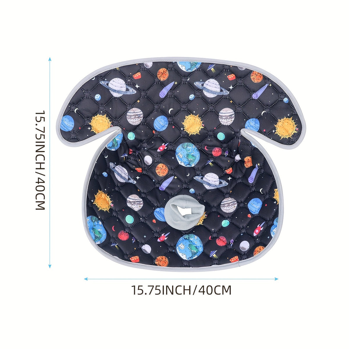 Foldable Cartoon Baby Car Seat Pad 15.75"x15.75", All-Season Cushion for Car Safety Seats Strollers High Chairs & Shopping Carts, Planet Dinosaur & Car Prints, Indoor & Outdoor Use