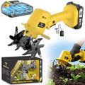 Cordless Electric Tiller Cultivator 20V, 9-Inch Tilling Width 4-Inch Depth, Lightweight Handheld Rototiller for Raised Bed Garden, Plowing Sowing Soil Loosening, 1 or 2 Battery Options