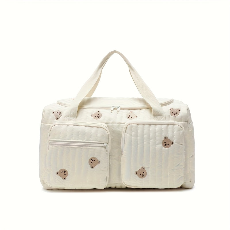 Large Capacity Mommy Diaper Bag & Hospital Maternity Bag, Durable Organizer with Zippered Main Compartment & Multiple Pockets for Diapers Wipes Bottles, Travel & Daily Use
