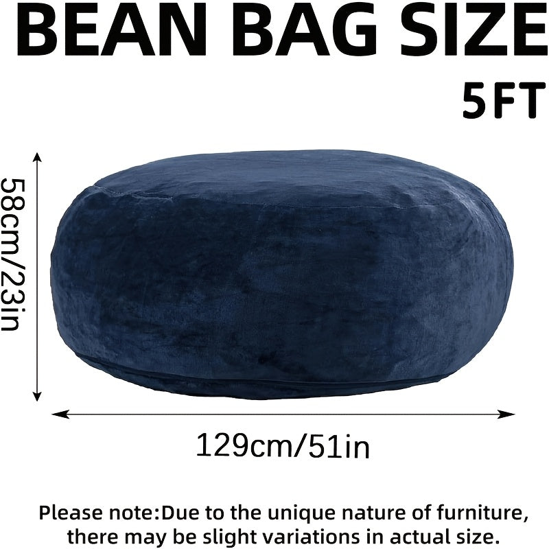 Oversized Bean Bag Chair 4ft 5ft 6ft Memory Foam Filled Micro Velvet Cover Sofa Bed Lounger No Assembly for Living Room Bedroom Adults – 7 Colors