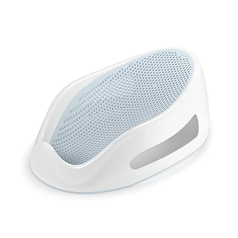 Baby Bath Support Seat with Non-Slip Pad, Newborn Lying Bath Tub Support for Comfortable Bathing, Ideal for Babies 0-6 Months, Infant Bathing Seat, Grey Blue & Pink