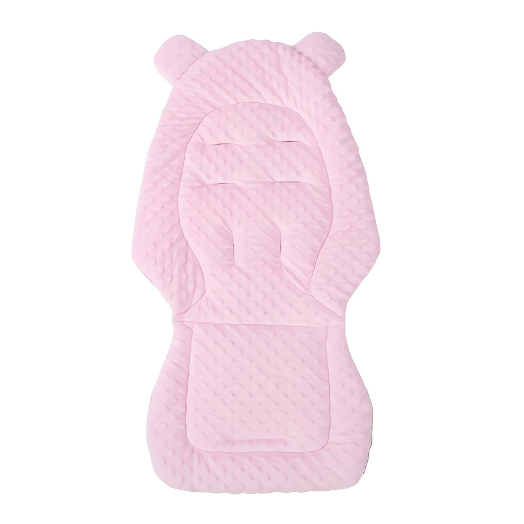 Baby Stroller Seat Pad Cushion Liner with Plush Warm & Breathable Summer Sides, Universal Fit Infant Carriage Insert, Soft Polyester Fiber Comfort Mat
