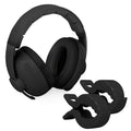 Portable Ear Muff with 2 Baby Stroller Fixing Clips, Soft Padded Adjustable Headband Ear Cover for Outdoor Travel & Camping, Removable Stroller Blanket Sunshade Clip Accessory Set
