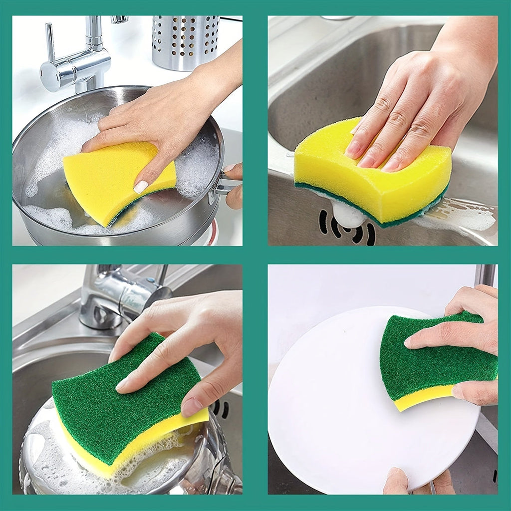 12/24-Piece Kitchen Cleaning Sponge Set - Polyurethane Dish Sponge & Scouring Pad for Effortless Dishware Scrubbing
