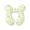 Kids Car Seat Headrest Pillow, Universal Child Head Support Neck Pillow for Boys & Girls, Cute Patterns including Green Leaves Pink Bow Rainbow Grey Stars & Gray Clouds