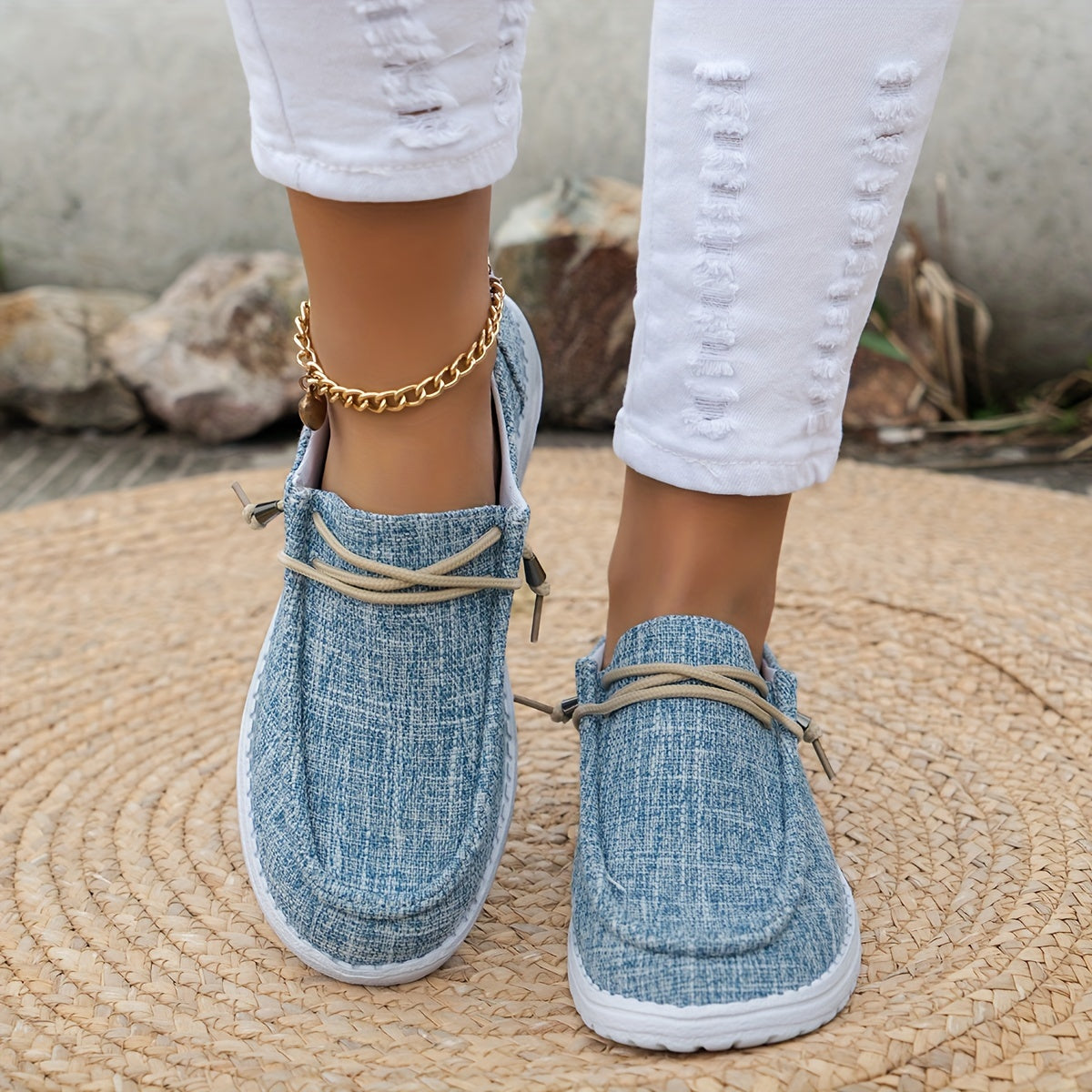 Women's Solid Color Comfort Loafers - Soft Sole, Lightweight & Flat Walking Shoes - Low-Top Daily Footwear - US 6–10 - Blue, Black, Grey, Green, Red & Purple