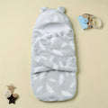 Newborn Flannel Baby Blanket, Soft Comfortable All-Use Autumn & Winter Outdoor Baby Blanket Towel for Infants, Gray Feather Blue Triangle & Pink Wave