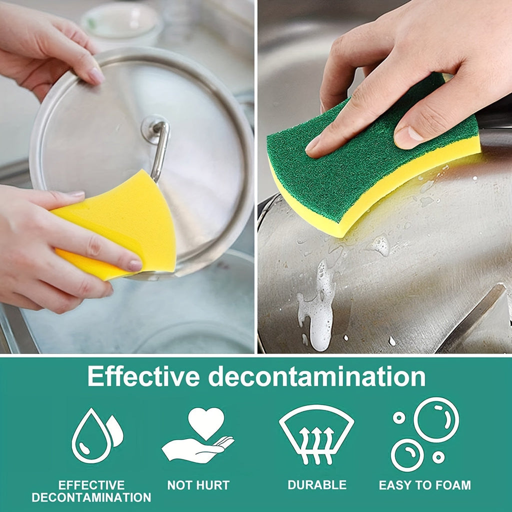 12/24-Piece Kitchen Cleaning Sponge Set - Polyurethane Dish Sponge & Scouring Pad for Effortless Dishware Scrubbing
