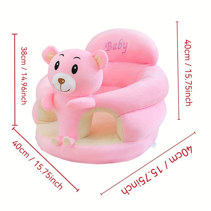 Cartoon Style Baby Sit-Me-Up Learning Pillow & Sofa Floor Seat, Infant Sitting Support Cushion for Learning to Sit, Cute Baby Chair Floor Seat for Babies & Toddlers, Green, Rose, Khaki & Pink