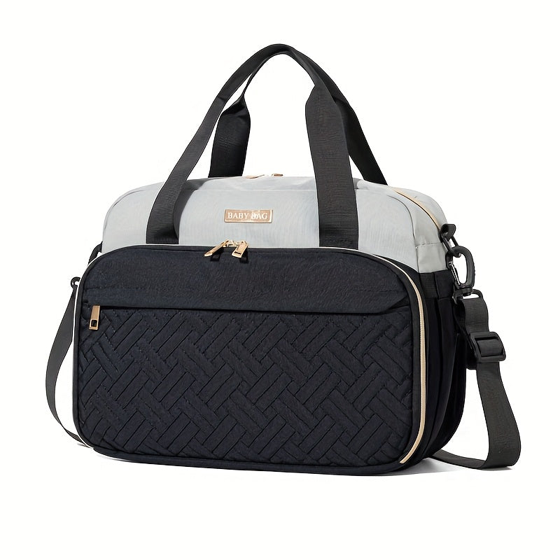 Extra-Large Oxford Cloth Diaper Bag, Multi-Functional Maternity Hospital Bag & Travel Organizer, Crossbody Messenger Bag for Mom with Large Capacity for Diapers Baby Essentials & Gym