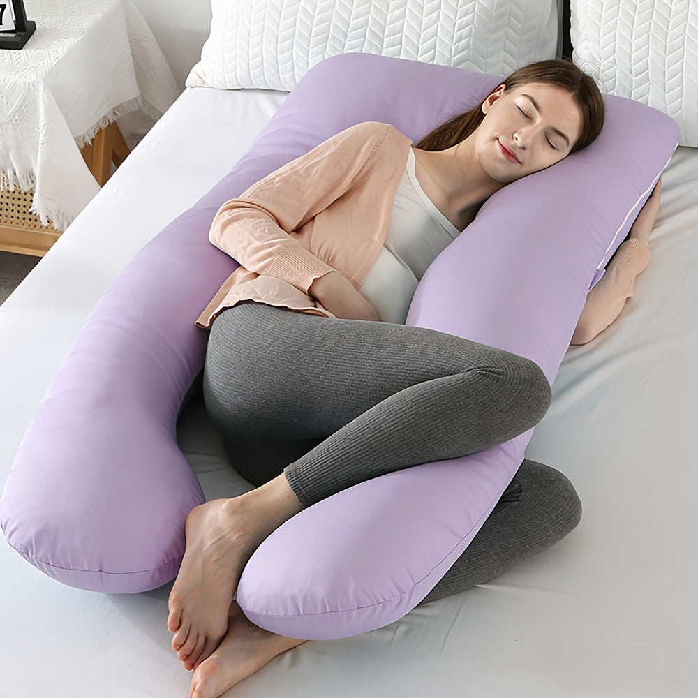 U-Shaped & J-Shaped Pregnancy Pillow, Full Body Maternity Pillow with Removable Cover for Full-Body Support, Machine Washable, All-Season Comfort, Multiple Styles & Colors