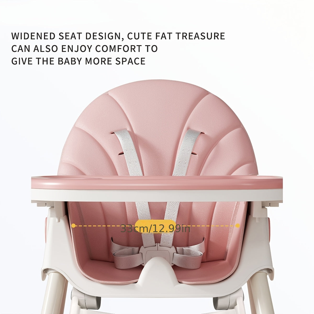 Multi-Functional Adjustable Children's High Chair, 3-in-1 Adjustable Kids Dining Chair with Rocking Chair & Portable Table Function for Home Use, Beige Green & Pink