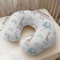 Butterfly Nursing Pillow for Breastfeeding & Bottle Feeding, Soft Breathable Ergonomic Baby Feeding Support Pillow for Moms, Multifunctional Travel Nursing Cushion for Babies 0-12 Months, Jungle Elephant