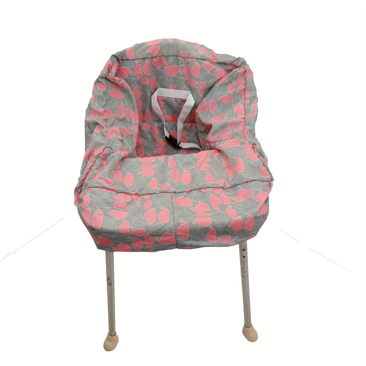 Baby Shopping Cart Cushion & High Chair Cover, Soft Skin-Friendly Foldable Protective Seat Mat for Supermarket Carts Trolleys & High Chairs, Blue Whale & Pink Whale