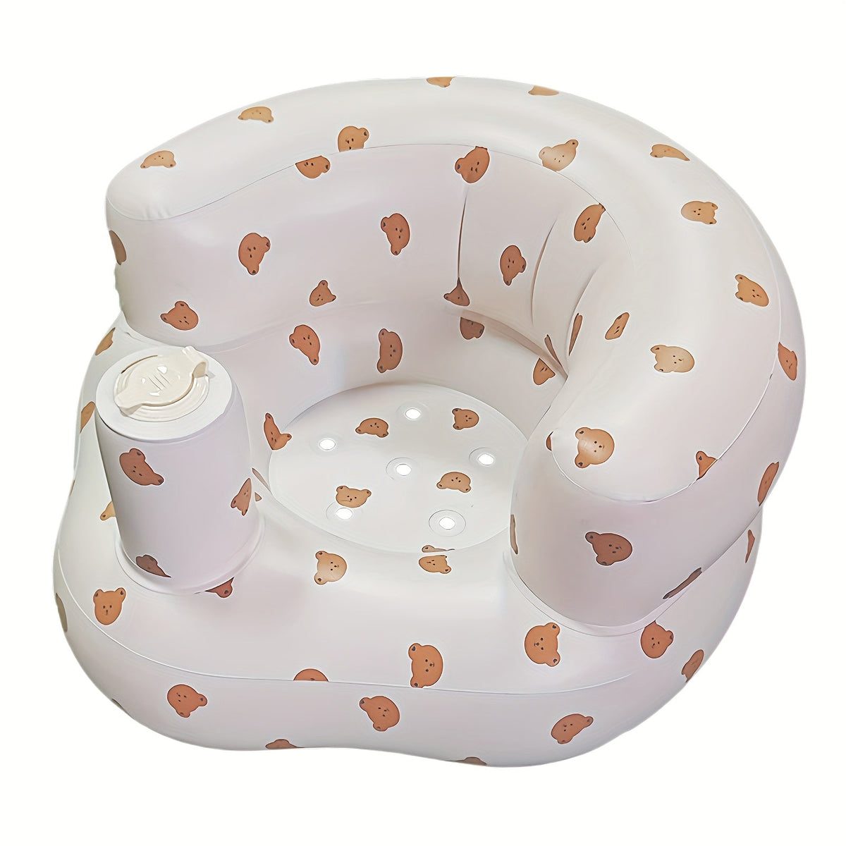 Inflatable Baby Toddler Floor Seat with Air Pump Portable Cushion for Learning to Sit Feeding Camping Travel – Cute Animal Design 0-3 Years