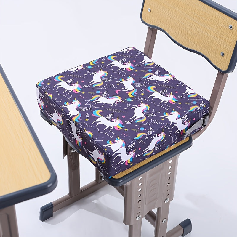Toddler Dining Booster Seat Cushion, Portable High Chair Booster Pad with Cute Cartoon Animal Print, Non-Slip & Safe Kids Dining Seat Cushion that Fits Most Chairs, Animal Photos & Giraffe