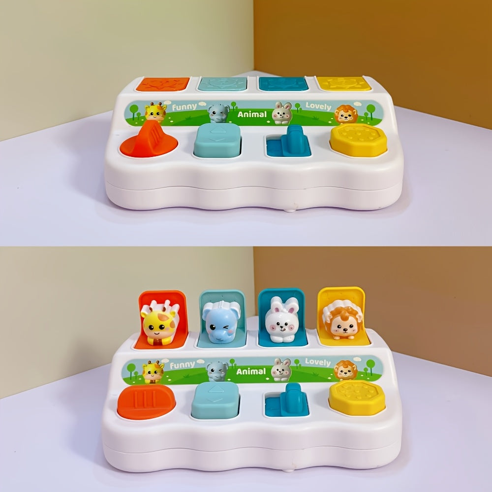 Infant & Toddler Pop-Up Tapping Toy, Baby Sensory Switch Box Activity Toy for Cause-and-Effect Learning, Fine Motor Skill Development, Early Learning Fun for Babies & Toddlers