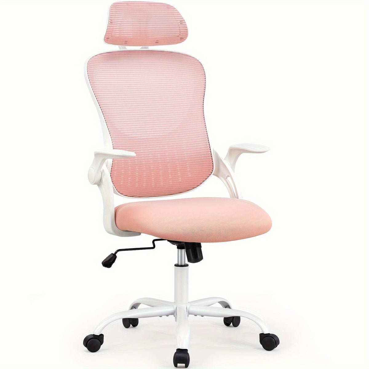 Ergonomic Mesh Office Chair High Back – Adjustable Headrest Lumbar Support Flip-Up Arms 144° Tilt Swivel Computer Chair for Home Office Gaming Study